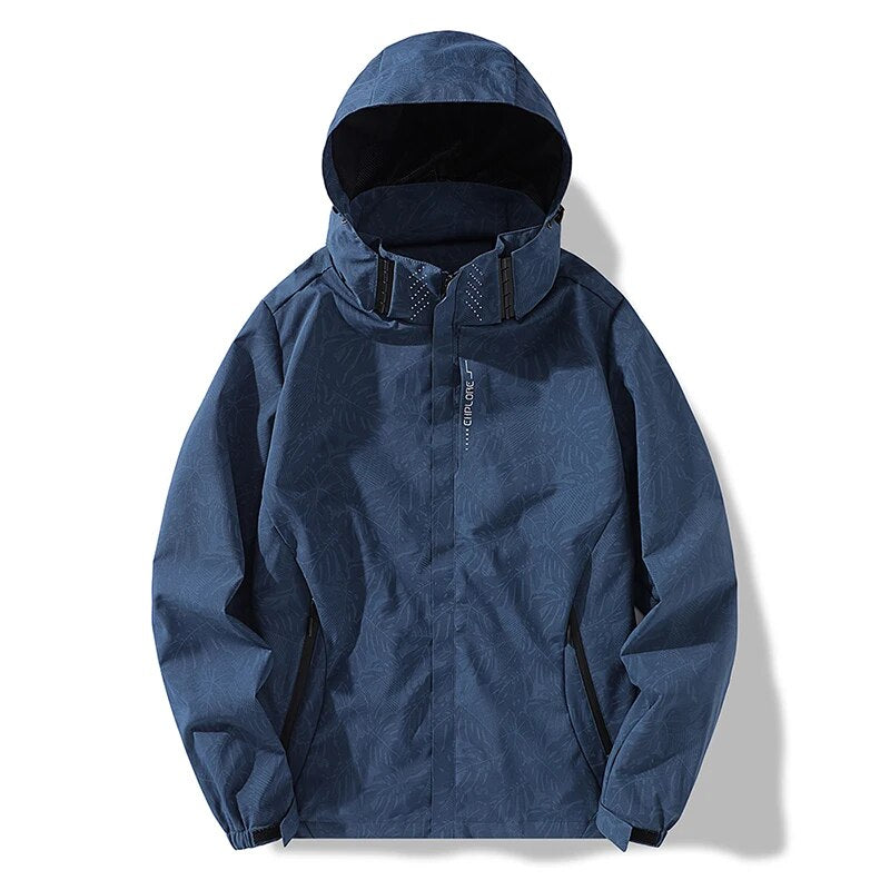 2023 Men's Camouflage Print Hooded Outdoor Jackets Waterproof Male Loose Coats Spring Unisex Outwear