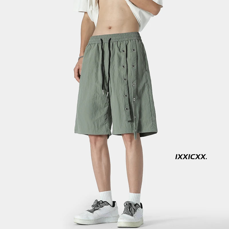 2024 Men Shorts Street Functional Style Cargo Short Pants Summer Breathable Quick-drying Shorts Neutral Casual Five-point Pants
