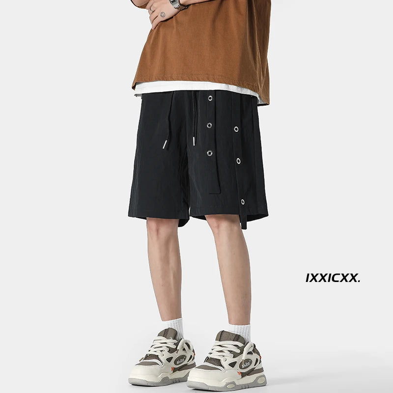 2024 Men Shorts Street Functional Style Cargo Short Pants Summer Breathable Quick-drying Shorts Neutral Casual Five-point Pants
