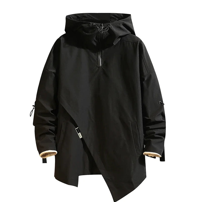 New Design Outdoor Workwear Shock Jacket Plus Size Waterproof Breathable Men's Hooded Jacket Trend Coats 6XL Black