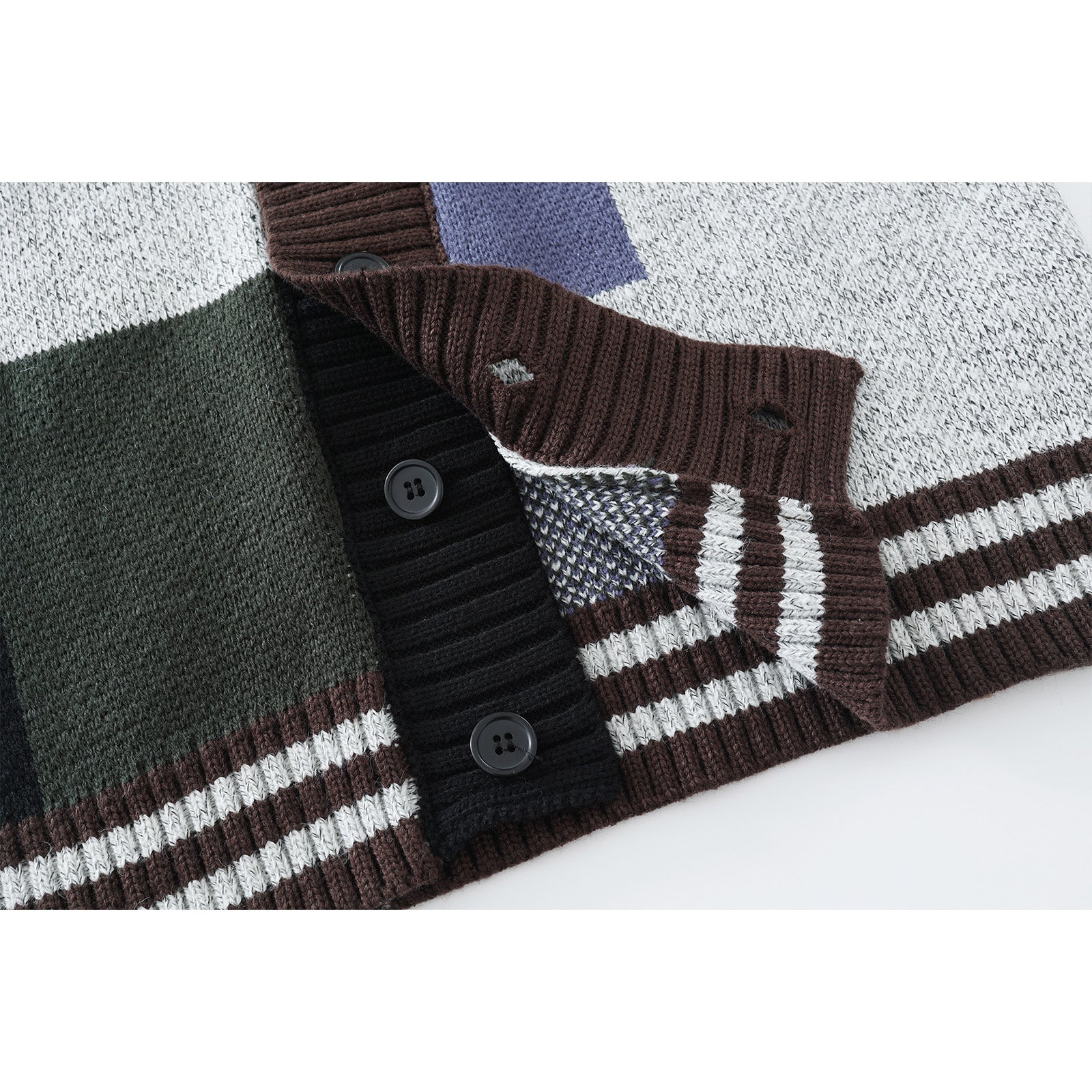 Autumn Winter Good Quality Vintage Geometric Pattern Men Women Casual Sweater Cardigan Multicolor Streetwear Loose Wool Knitwear