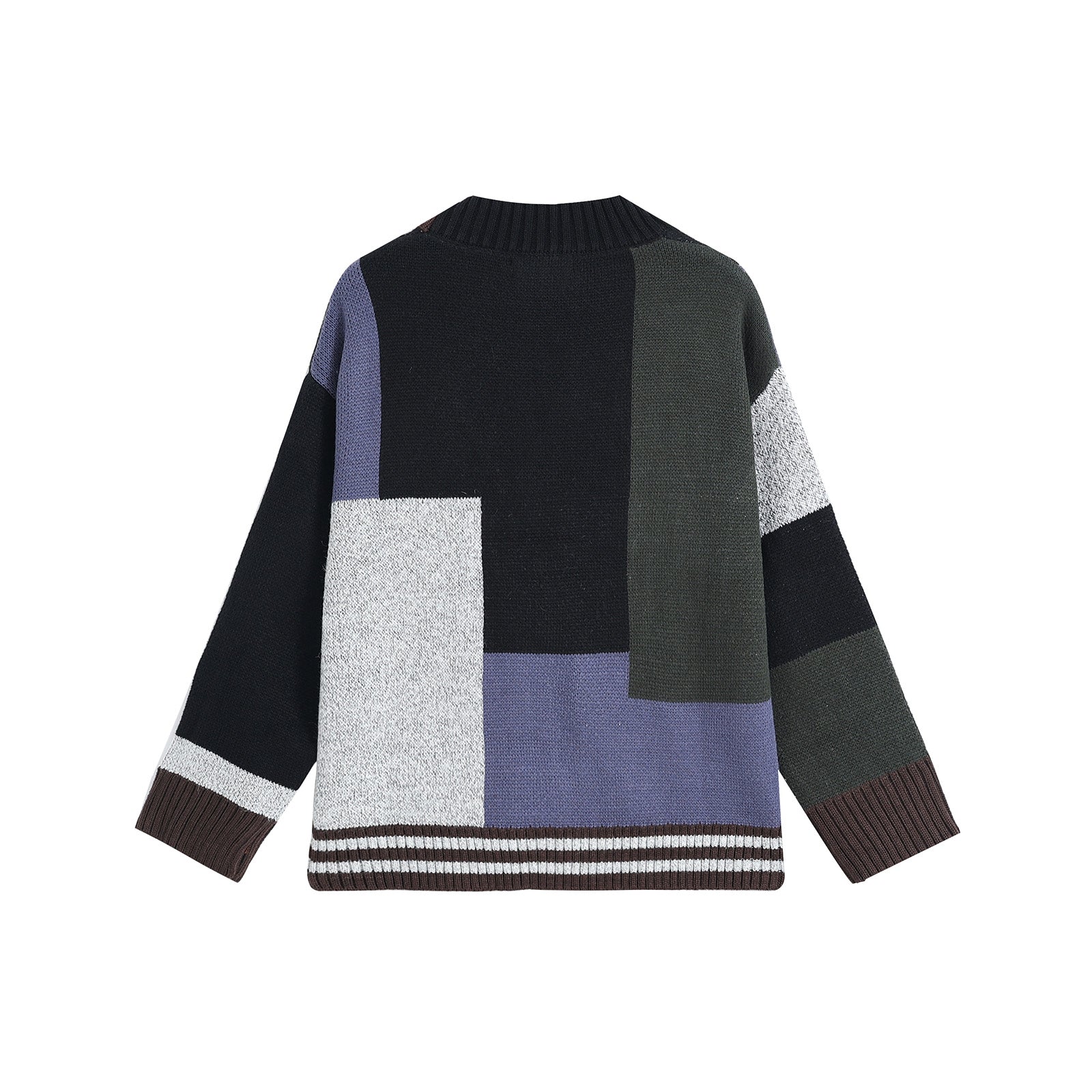 Autumn Winter Good Quality Vintage Geometric Pattern Men Women Casual Sweater Cardigan Multicolor Streetwear Loose Wool Knitwear