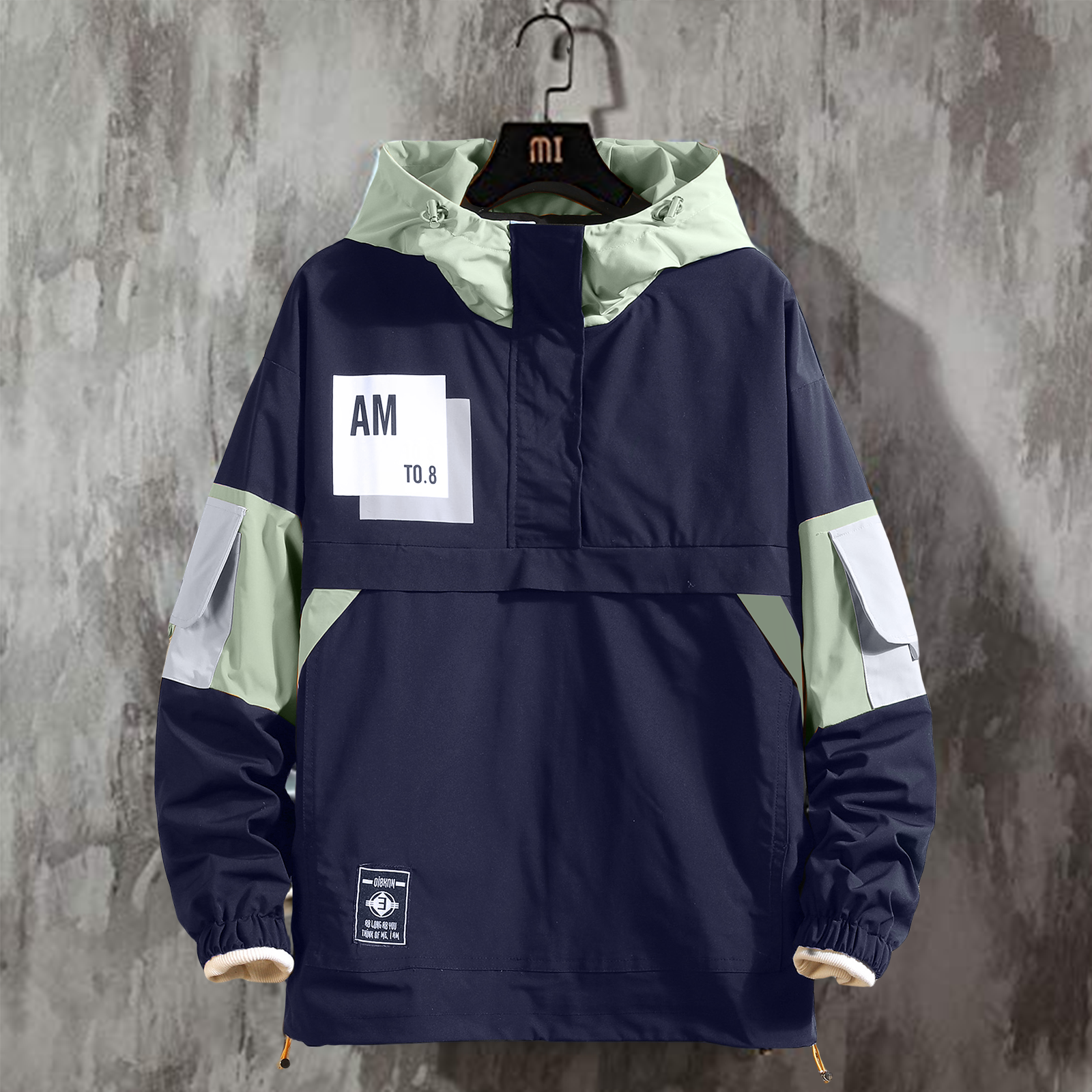 Men's Jacket Hoodie Fashion Casual Streetwear Hoodie Jacket Men Waterproof Clothes Mens Windbreaker Coat Male Outwear