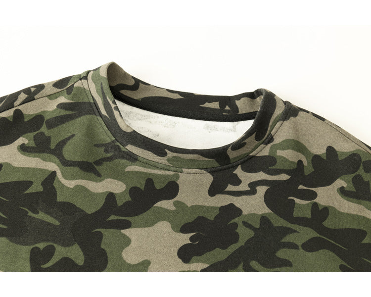 Japanese Style Camouflage Sweatshirt Men's 2025 New Army Green Long-sleeved Casual Tops Korean Retro Street Couple Sweatshirts