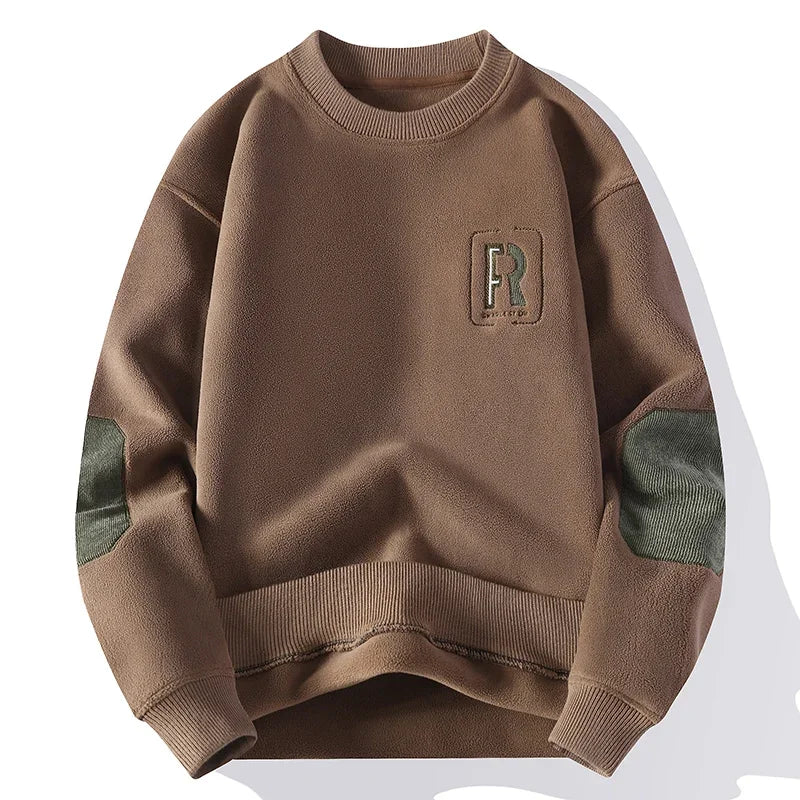 High Qulity Fleece Crew Neck Sweatshirt For Men Alphabet Embroidery Graphic Pullovers Casual Fashion Women Knitwear