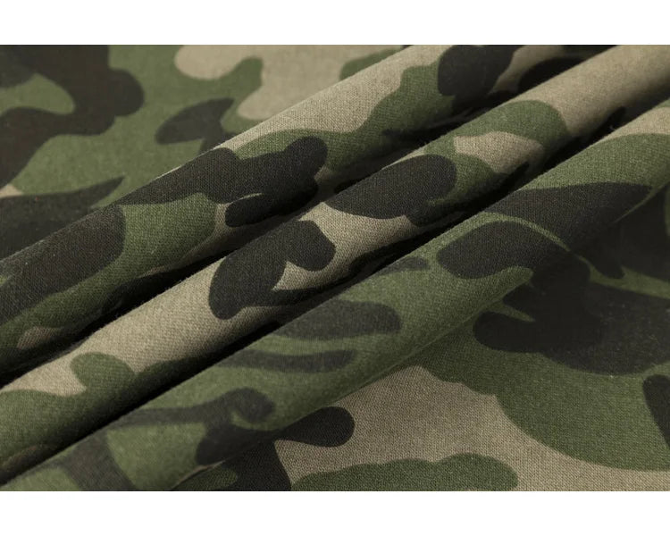 Japanese Style Camouflage Sweatshirt Men's 2025 New Army Green Long-sleeved Casual Tops Korean Retro Street Couple Sweatshirts