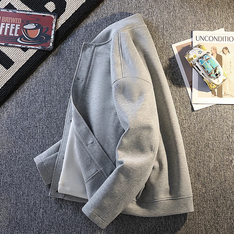 2025 New Autumn Winter Men's Hooded Sweatshirt Oversized Button Jacket Unisex Streetwear Casual Outerwear