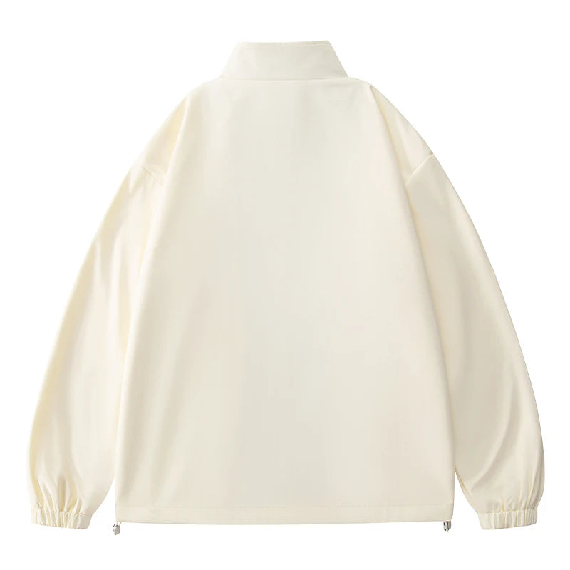 Funky Plaid Clash Jacket  Autumn Men's New Aviator Jacket Outdoor Casual Zip Loose Fit Bomber Jacket