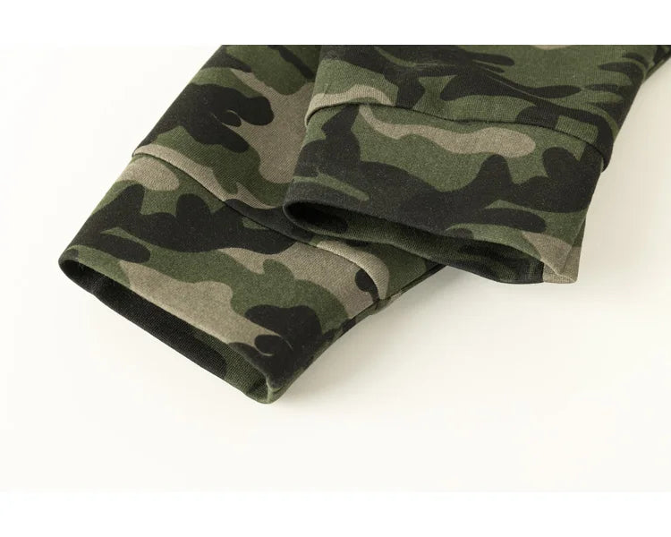 Japanese Style Camouflage Sweatshirt Men's 2025 New Army Green Long-sleeved Casual Tops Korean Retro Street Couple Sweatshirts