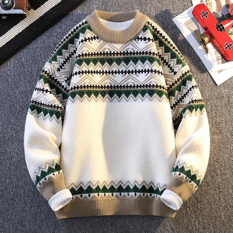 New Winter Warm Sweaters for Mens Christmas Harajuku Sweater Loose Long Sleeved Knitwear Men Women Casual Crewneck Knit Jumper