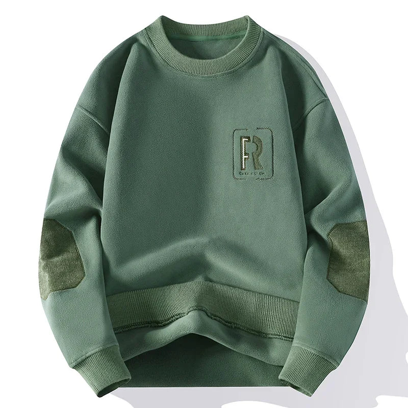 High Qulity Fleece Crew Neck Sweatshirt For Men Alphabet Embroidery Graphic Pullovers Casual Fashion Women Knitwear