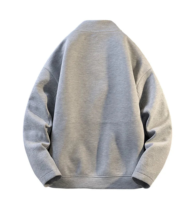 2025 New Autumn Winter Men's Hooded Sweatshirt Oversized Button Jacket Unisex Streetwear Casual Outerwear