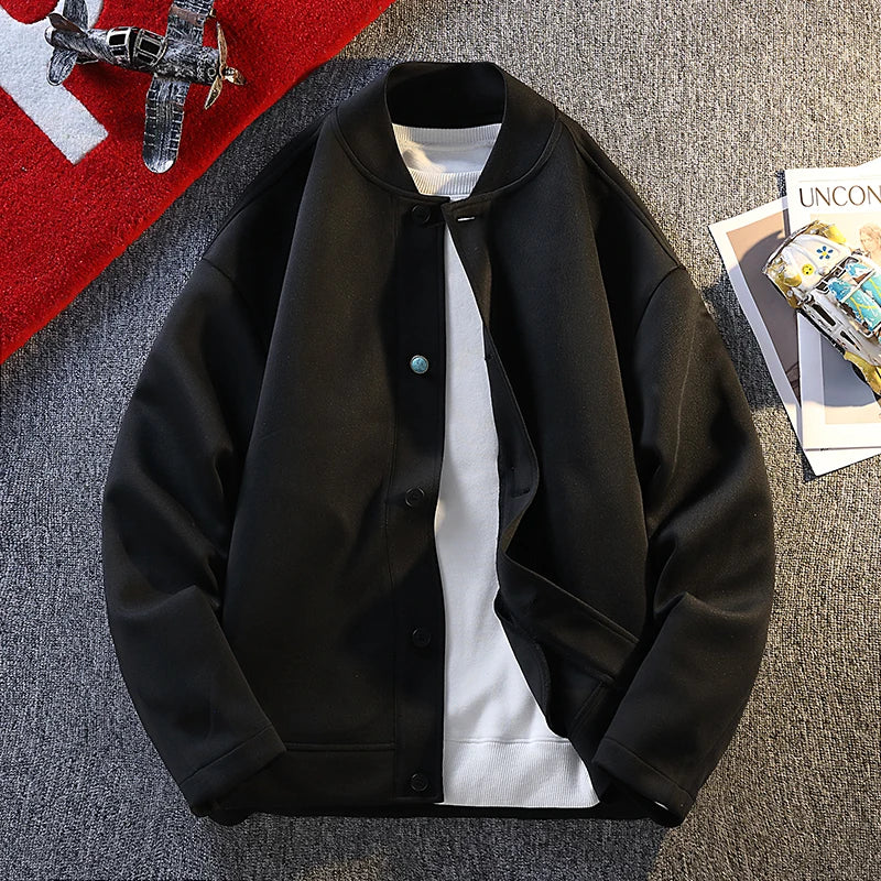 2025 New Autumn Winter Men's Hooded Sweatshirt Oversized Button Jacket Unisex Streetwear Casual Outerwear