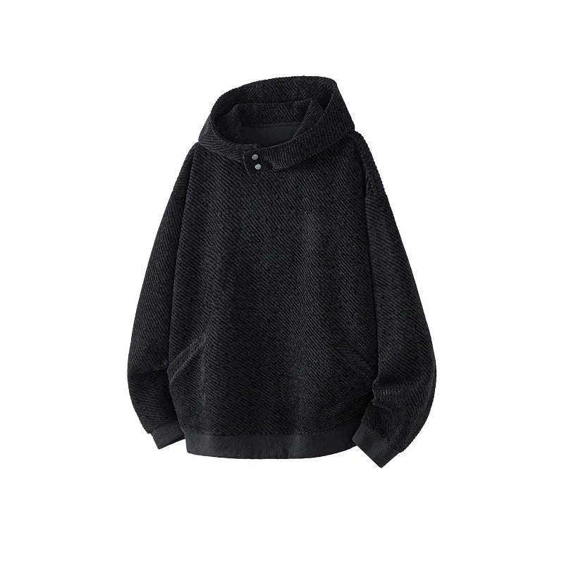 2025 Autumn Winter New Striped Hooded Sweater Korean Lazy Wind Hoodie Men's Long-sleeved Tops Unisex Hoodies