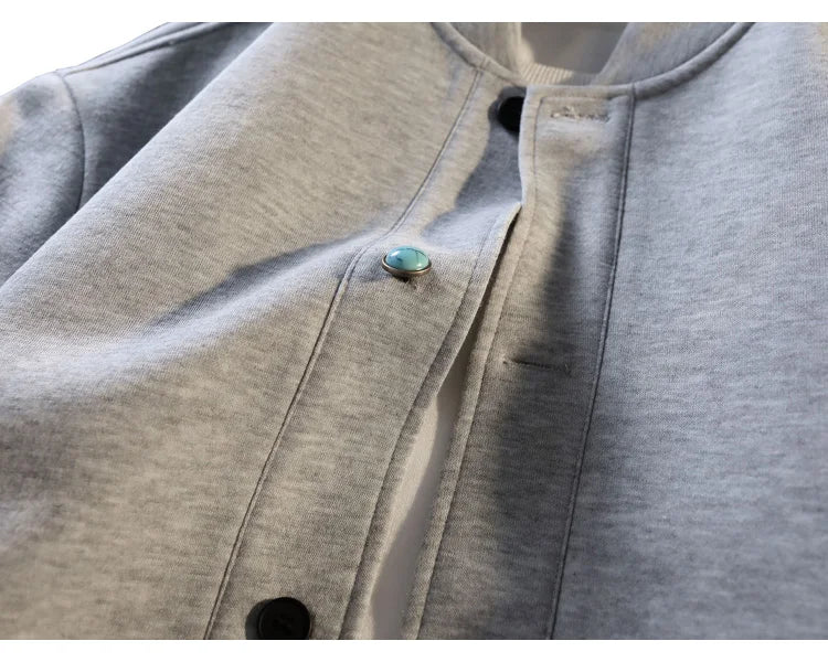 2025 New Autumn Winter Men's Hooded Sweatshirt Oversized Button Jacket Unisex Streetwear Casual Outerwear