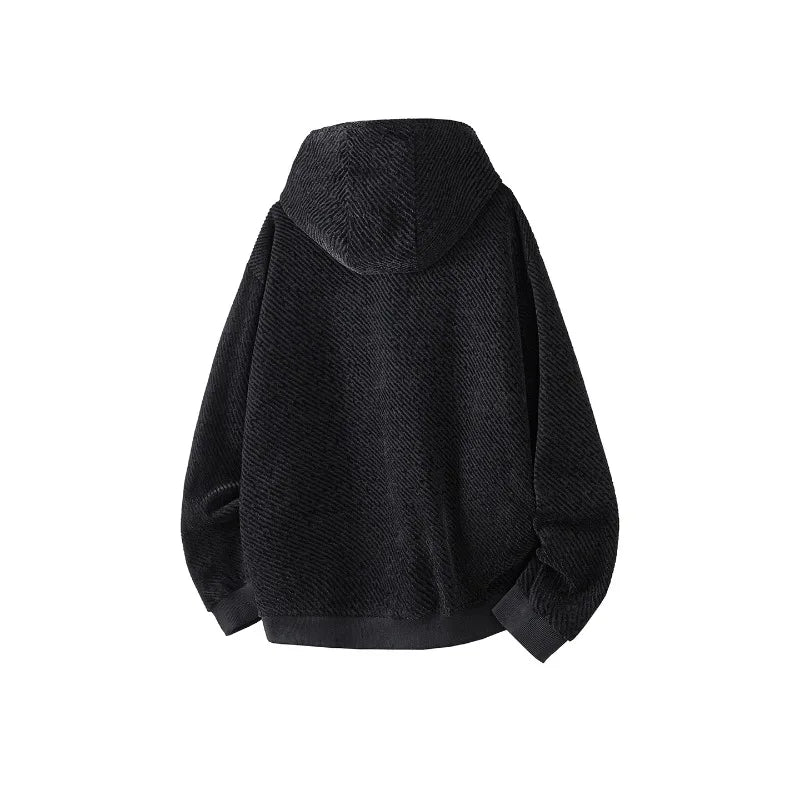 2025 Autumn Winter New Striped Hooded Sweater Korean Lazy Wind Hoodie Men's Long-sleeved Tops Unisex Hoodies