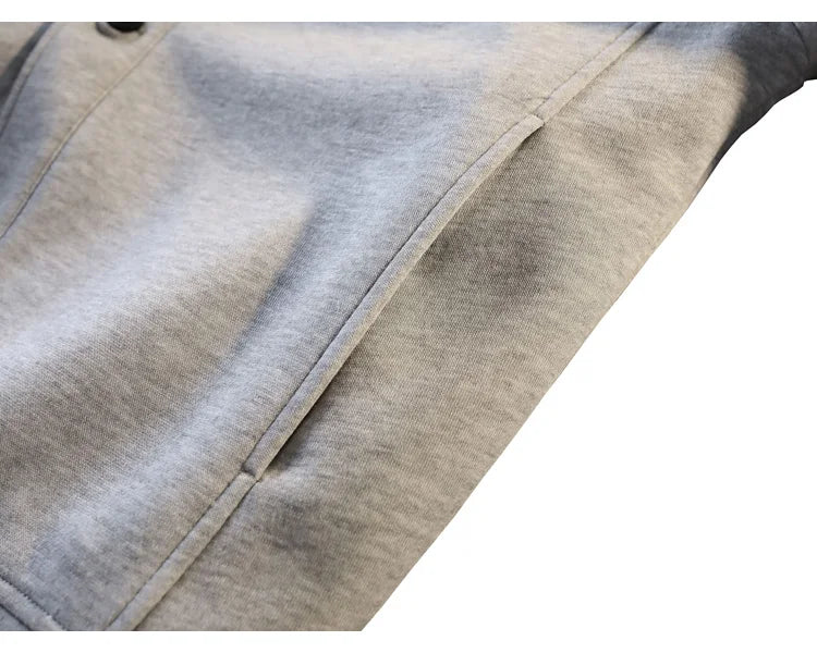 2025 New Autumn Winter Men's Hooded Sweatshirt Oversized Button Jacket Unisex Streetwear Casual Outerwear